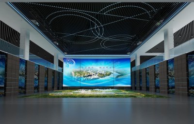 现代城市规划展厅3D模型下载